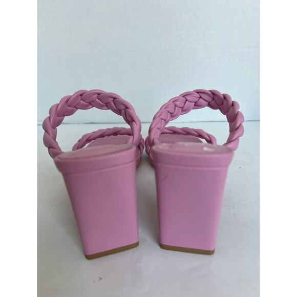 NWOT SODA Braided Strap Square Toe Sandal Pink
Vegan Leather Dressy High Heels 7 - Picture 6 of 16